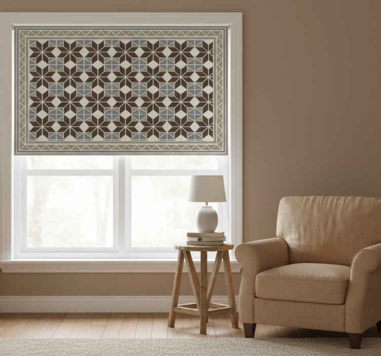 Living room blind rustic starburst design - TenStickers