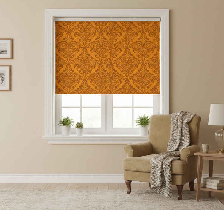 Vintage damask living room blind - TenStickers
