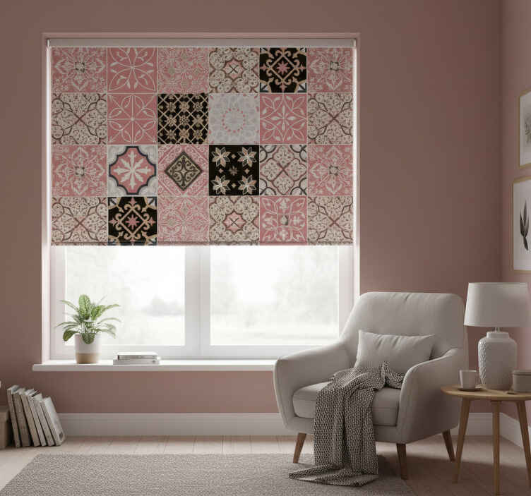 Living room blind in pink cement color - TenStickers