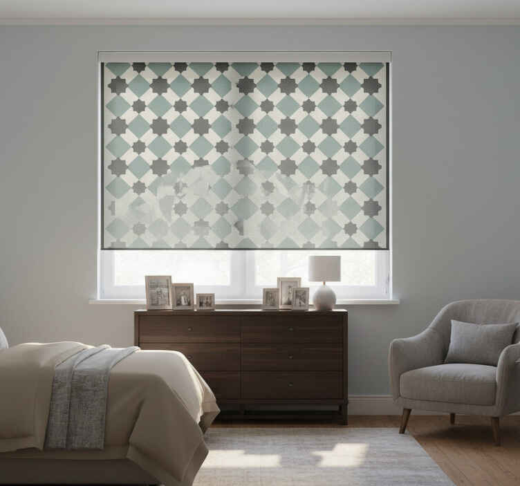 Living room roller blind vintage star - TenStickers
