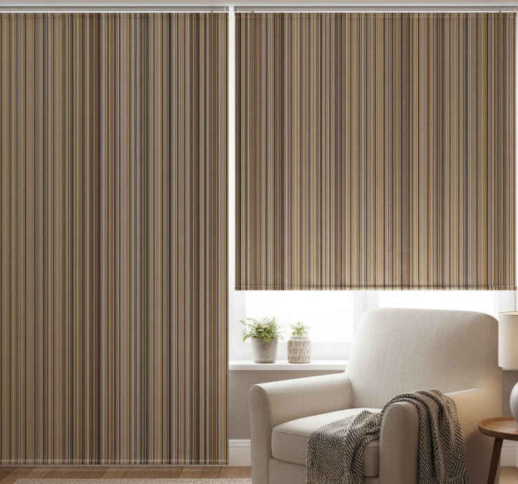 Living room roller blind dark stripes - TenStickers