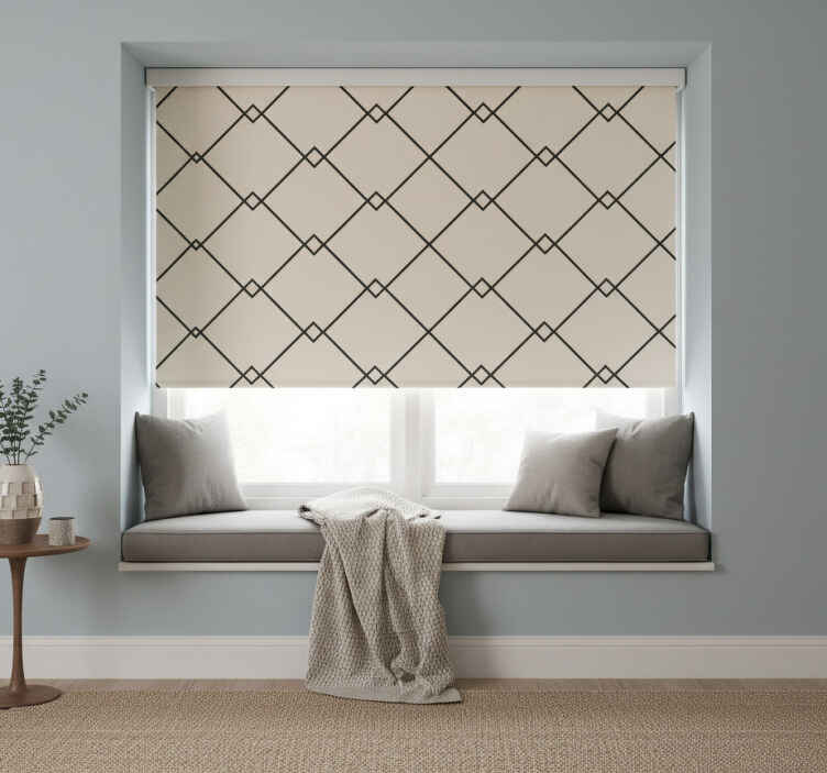 Living room blind with floral design - TenStickers