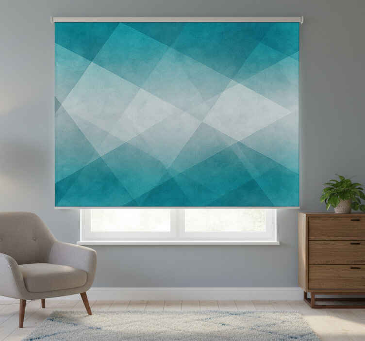 Living room blind in blue and grey wash effect - TenStickers