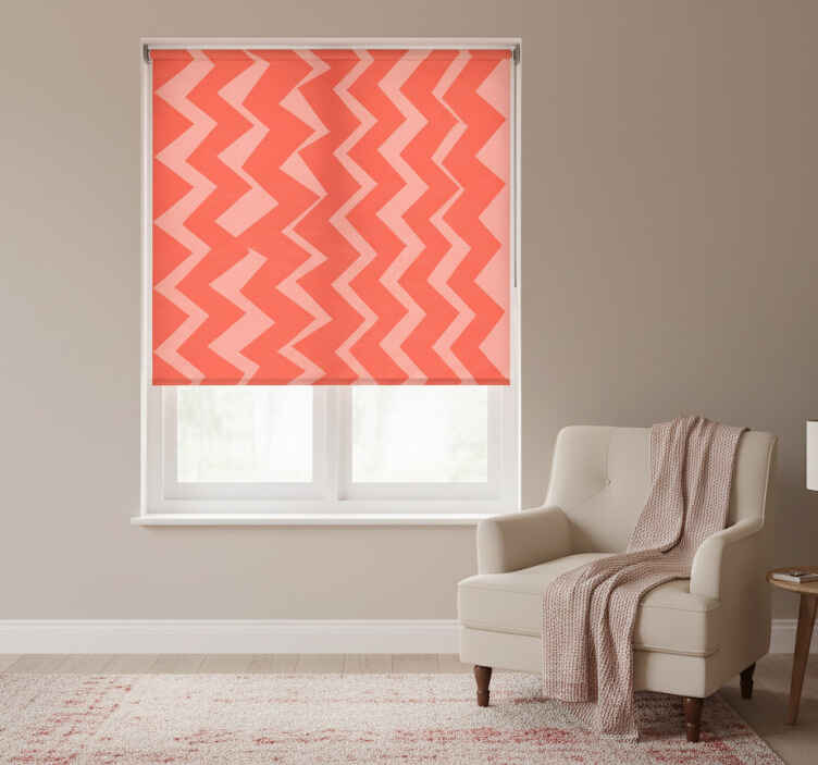 Living room blind in pink zig zag pattern - TenStickers
