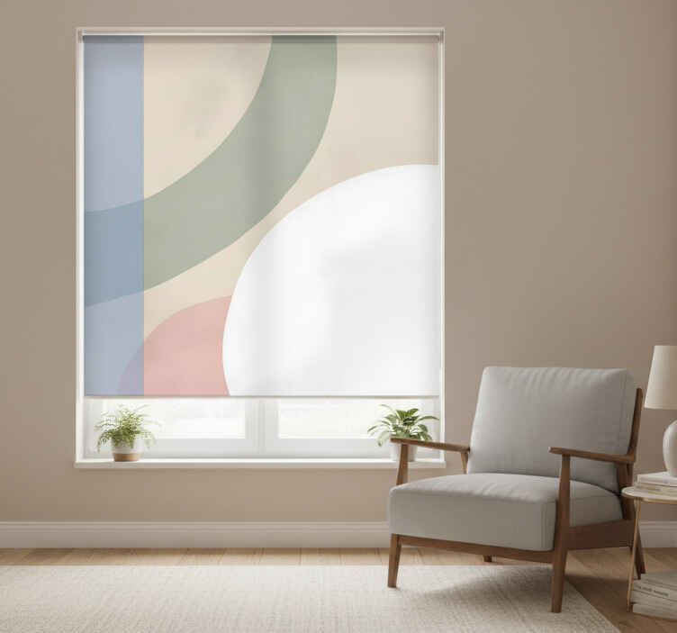 Living room blind in soft earth tones - TenStickers