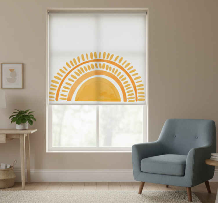 Blind bedroom sun illustration - TenStickers