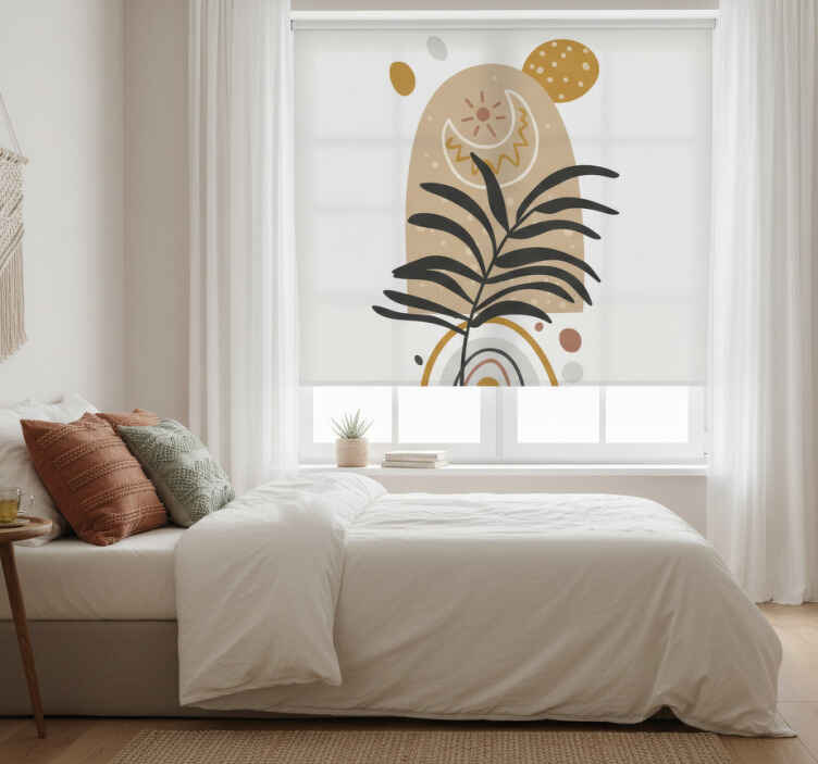 Blind bedroom boho style plant decor - TenStickers