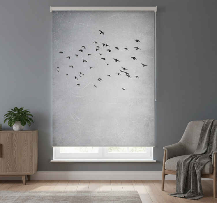 Blind bedroom soaring birds - TenStickers