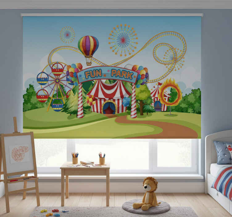 Blind children colorful amusement park wall mural - TenStickers