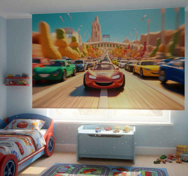 Blind children cartoon car race game - TenStickers