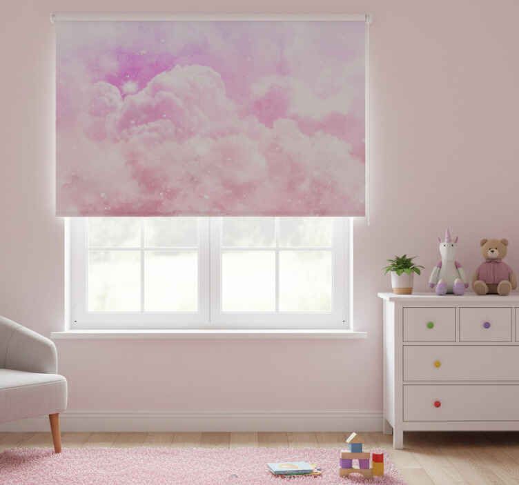 Blind children embracing a pink sky - TenStickers
