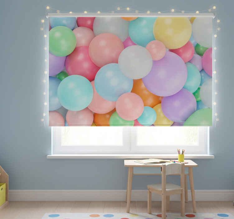 Blind children 3d colorful pastel balloons - TenStickers
