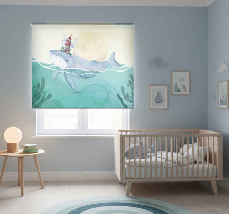 Blind children scandinavian style whales - TenStickers
