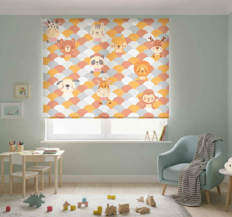 Estor enrollable infantil animales en 3d - TenVinilo