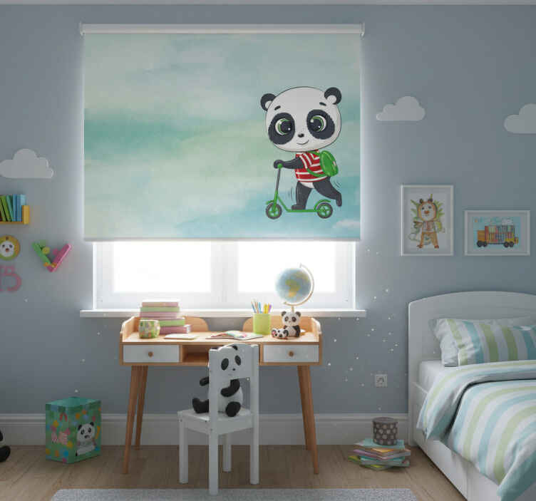Rollo fenster kinderzimmer panda italien t-shirt - TenStickers