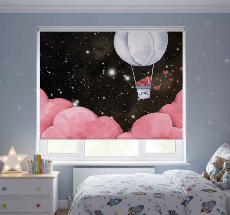 Rollo fenster kinderzimmer romantische ballonillustration - TenStickers