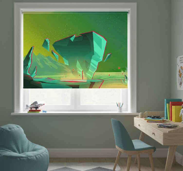 Rollo fenster kinderzimmer alien planet - TenStickers