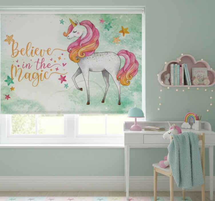 Rollo fenster kinderzimmer du bist ein magisches einhorn - TenStickers