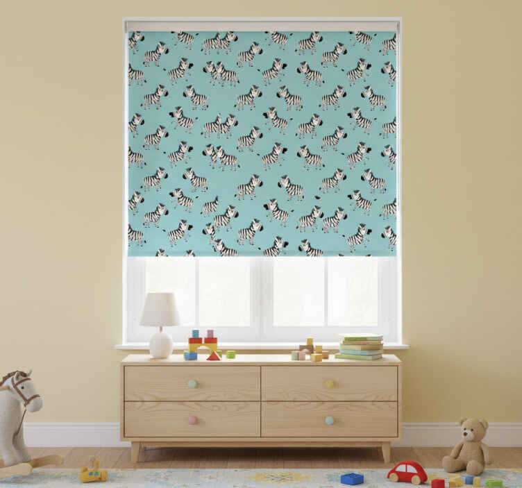 Children room roller blind cute zebra design - TenStickers
