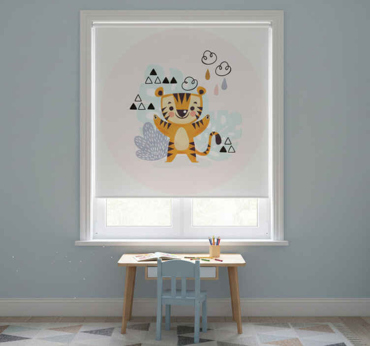 Rrullgardin barn tigerteckning - Tenstickers
