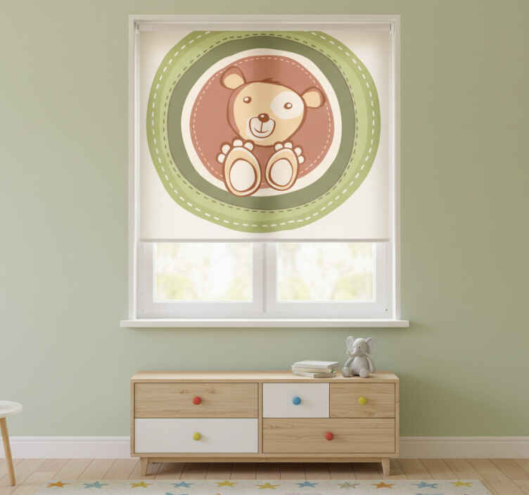 Rollo fenster kinderzimmer mit bärenkreis aufkleber - TenStickers