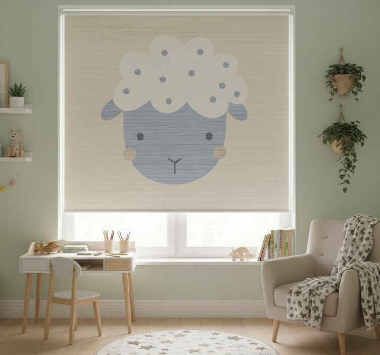 Rollo fenster kinderzimmer beige schaf - TenStickers