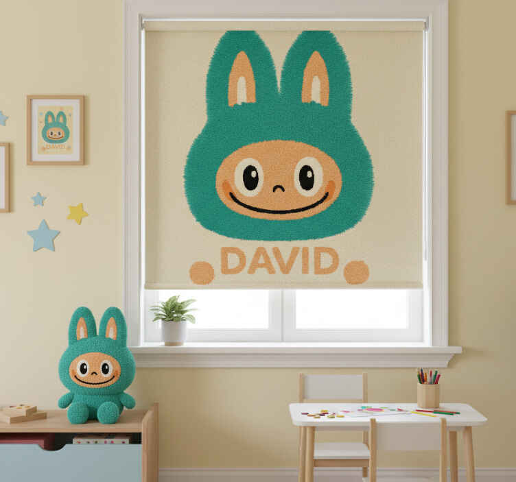Rollo fenster kinderzimmer individuell in türkis labubu - TenStickers