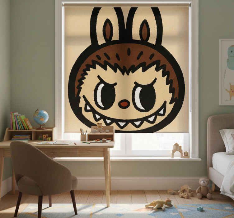 Rollo fenster kinderzimmer klassisches braun labubu - TenStickers