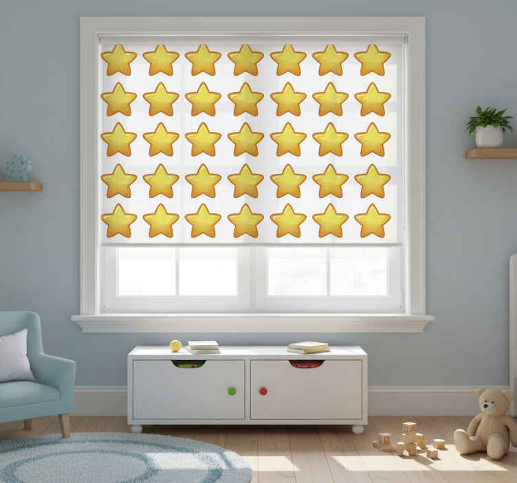 Estor enrollable infantil geométricos estrellas - TenVinilo