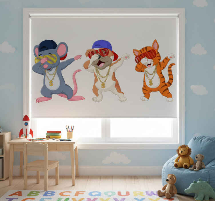 Store enrouleur chambre enfant animaux pour enfants - TenStickers