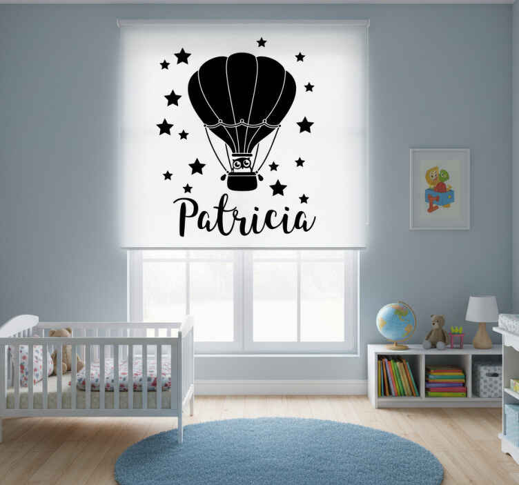 Kids roller blind personalized with stars and balloons - TenStickers