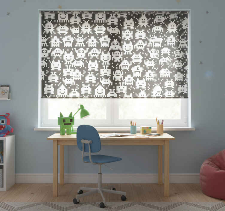 Rollo fenster kinderzimmer monster spiel vinyl - TenStickers