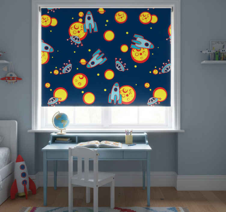 Rollo fenster kinderzimmer kinderzimmer kosmosmotiv - TenStickers