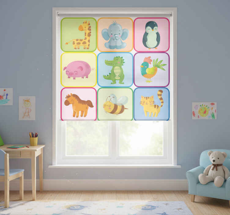 Rollo fenster kinderzimmer tiersticker für möbel - TenStickers