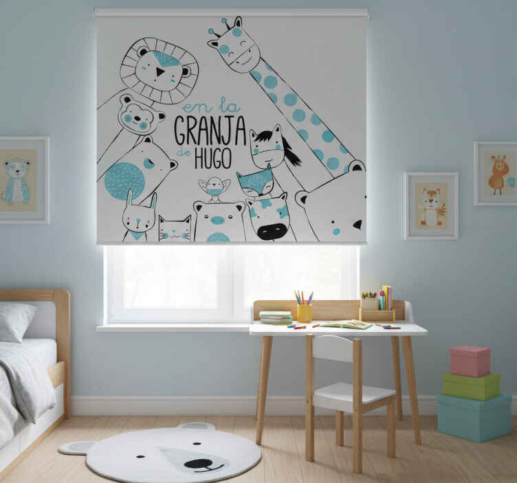 Rollo fenster kinderzimmer auf pepitos bauernhof - TenStickers