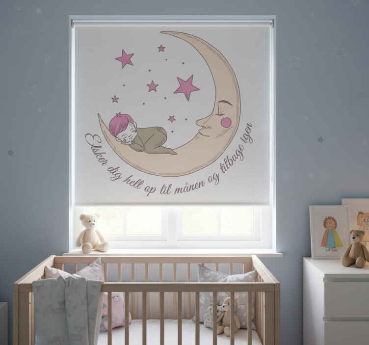 Rollo fenster kinderzimmer liebe bis zum mond - TenStickers