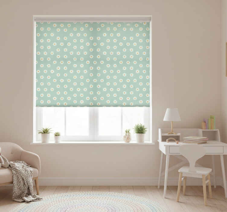 Rollo fenster kinderzimmer gänseblümchen muster - TenStickers