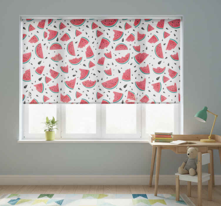 Rollo fenster kinderzimmer frisches muster mit wassermelone - TenStickers
