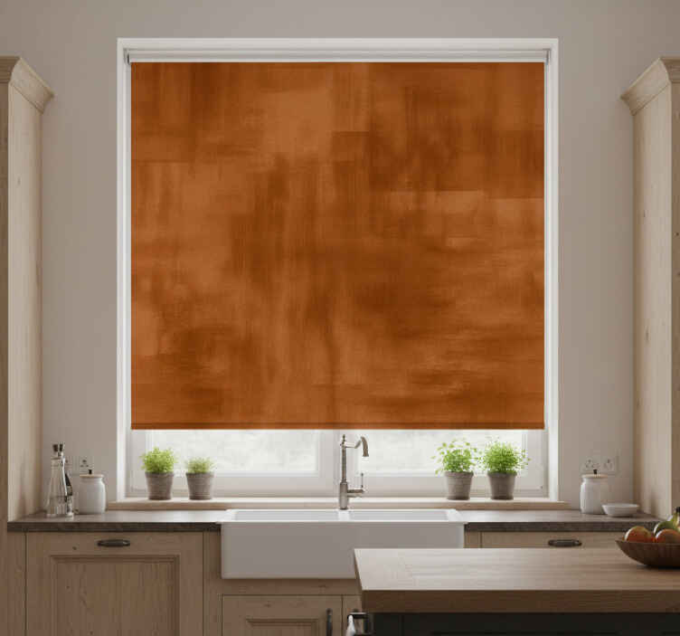 Toile fenêtre cuisine patine cuivre usé - TenStickers