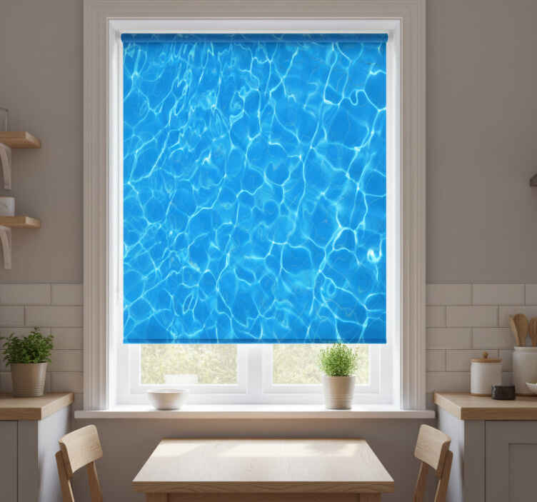 Toile fenêtre cuisine effet texture d'eau - TenStickers