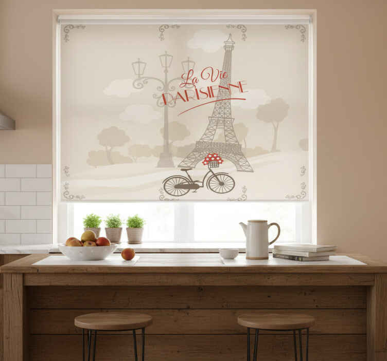 Toile fenêtre cuisine la vie parisienne - TenStickers