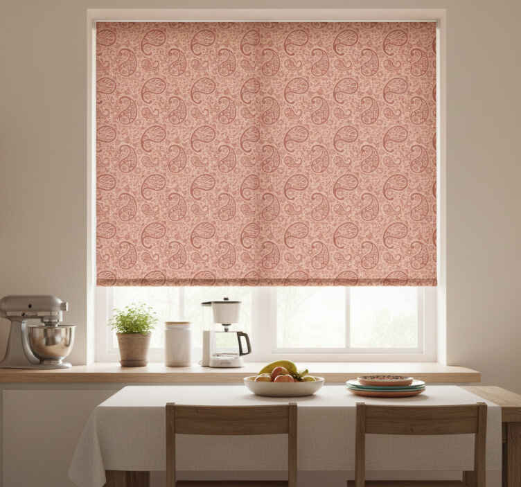 Toile fenêtre cuisine motif paisley - TenStickers