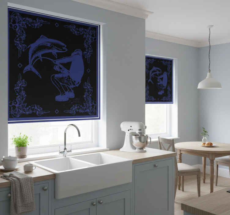 Toile fenêtre cuisine pêcheur - TenStickers