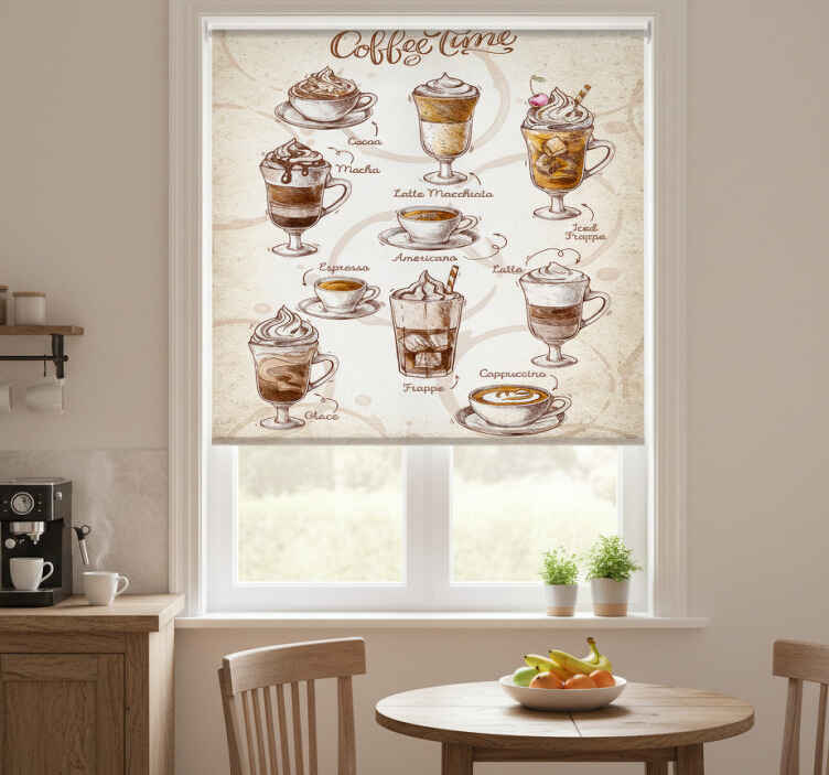 Toile fenêtre cuisine café - TenStickers