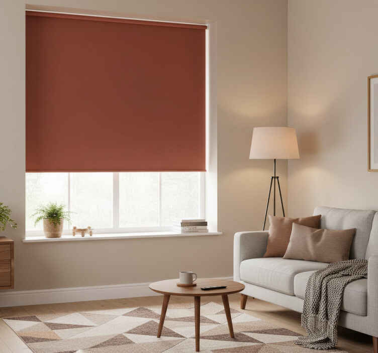 Red roller blind in vibrant crimson shade - TenStickers
