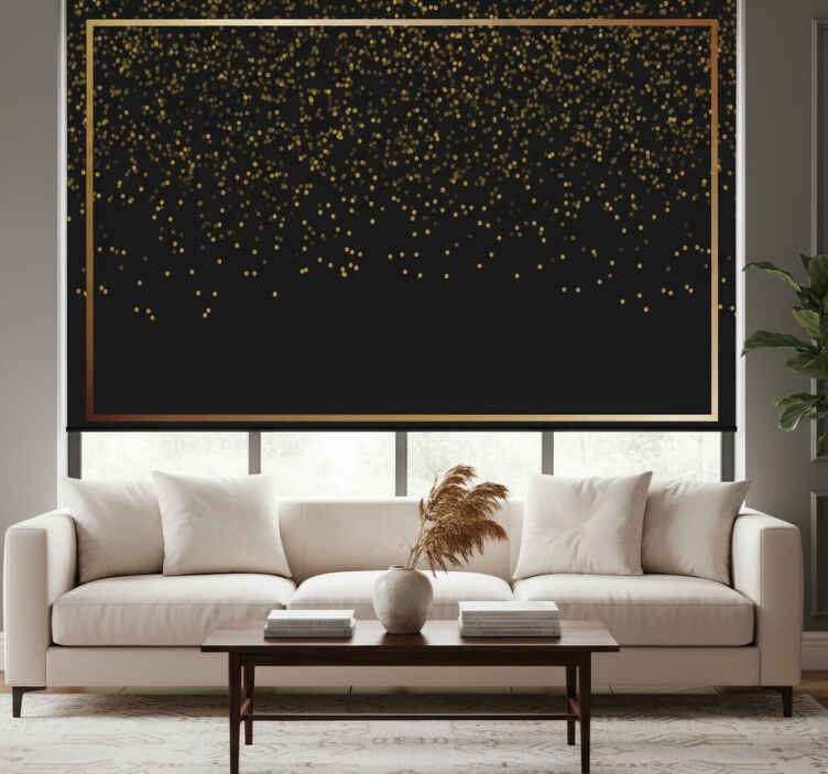 Black roller blind in elegant two colors - TenStickers