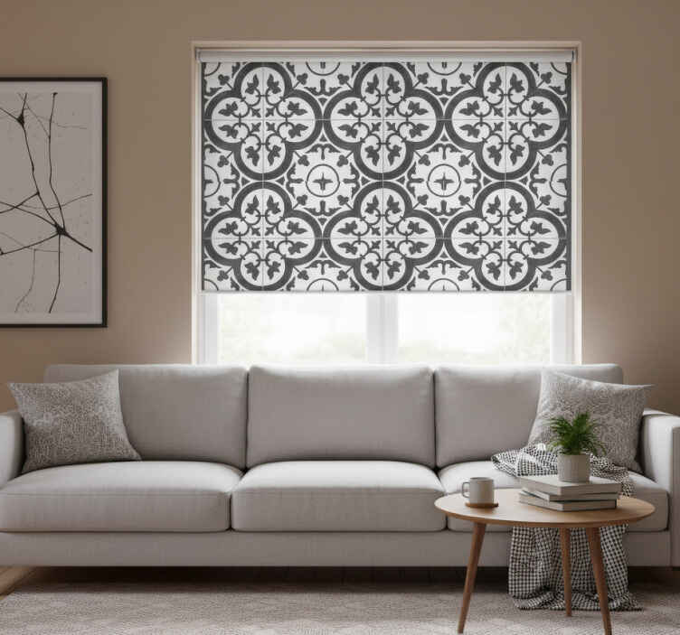 Grey blind ornamental cement tiles - TenStickers