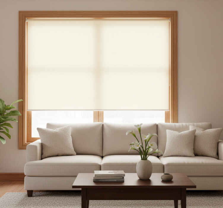 Beige roller blind in cream shade - TenStickers