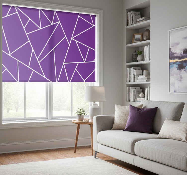 Toile fenêtre violet fond violet avec carrés élégants - TenStickers