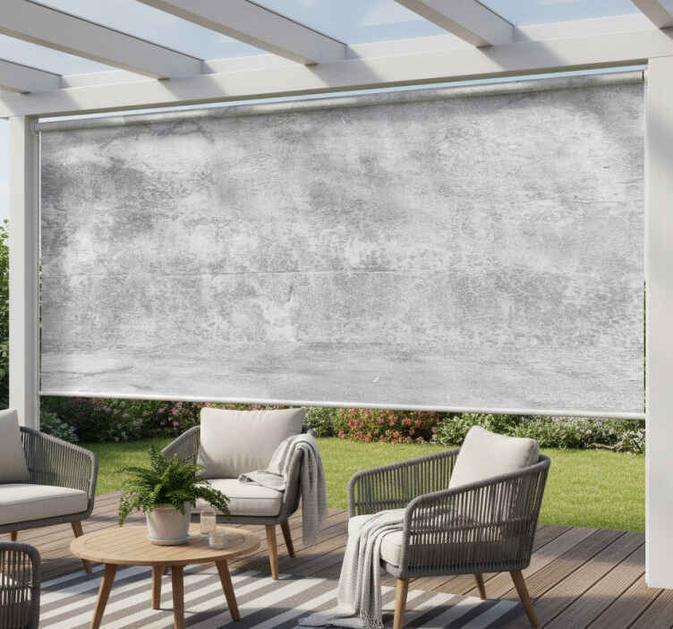 Toile fenêtre extérieur imitation béton moderne - TenStickers